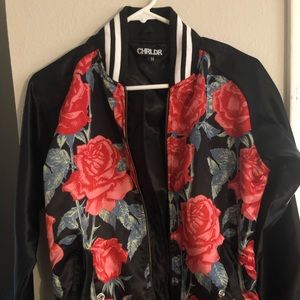 - CHRLRD Satin Jacket (rose pattern)